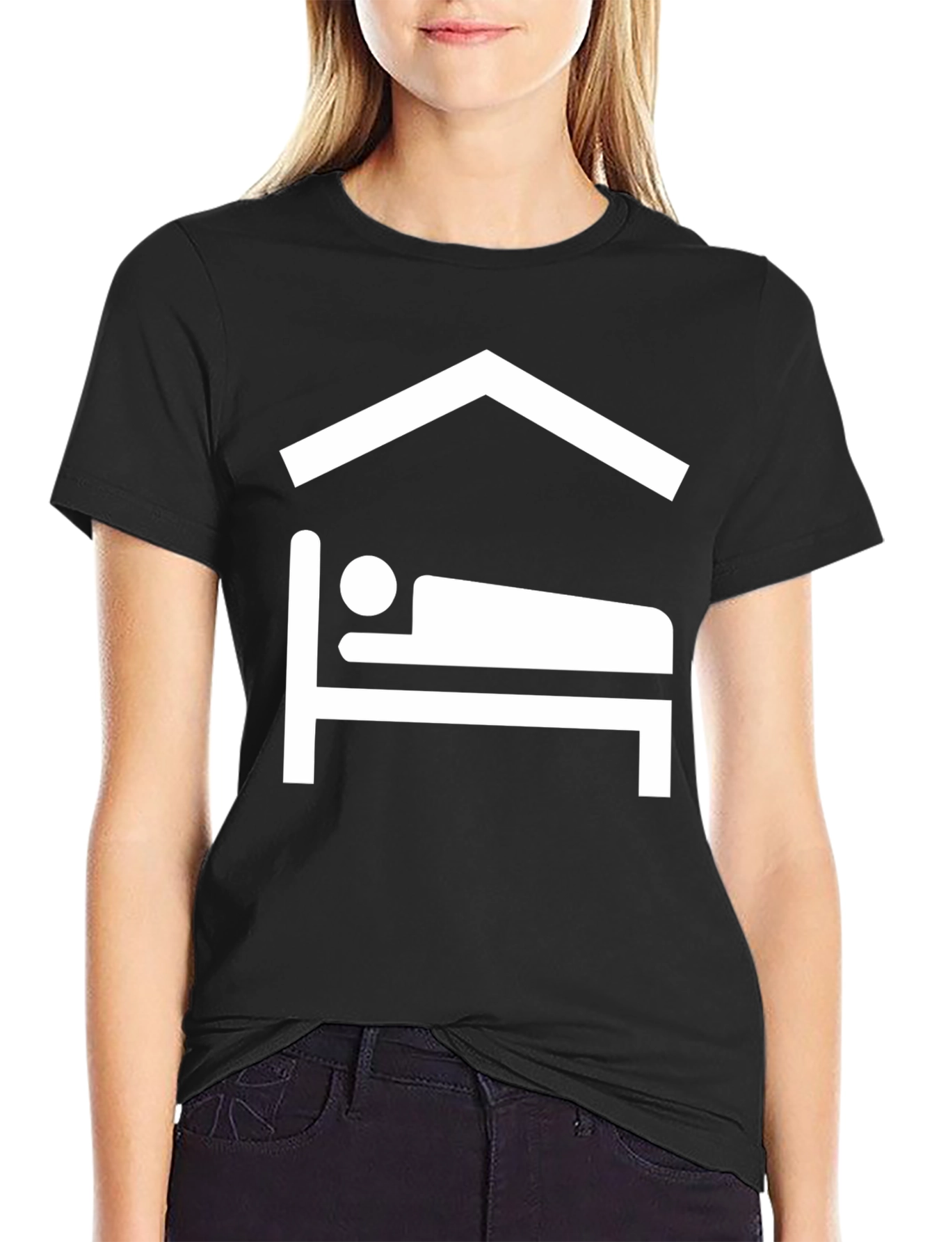 Comfort Sleep Tee - Black Graphic T-Shirt