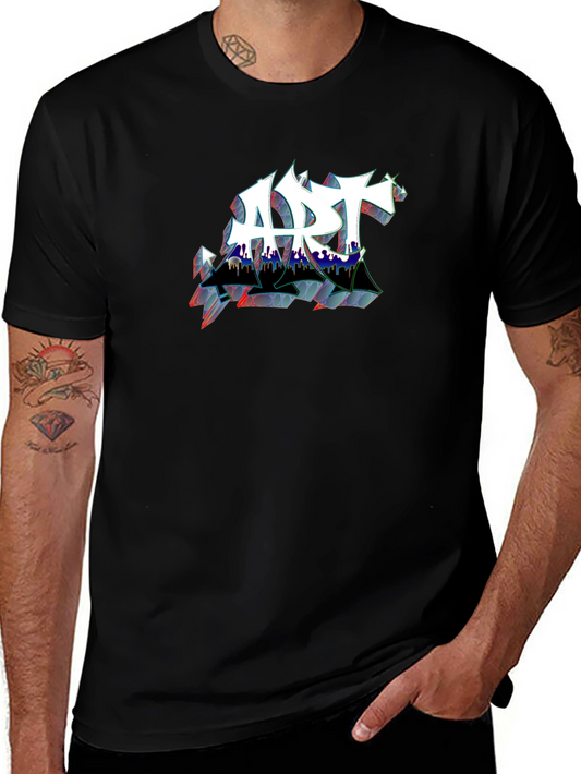 Edgy ART Graffiti Style Black T-Shirt