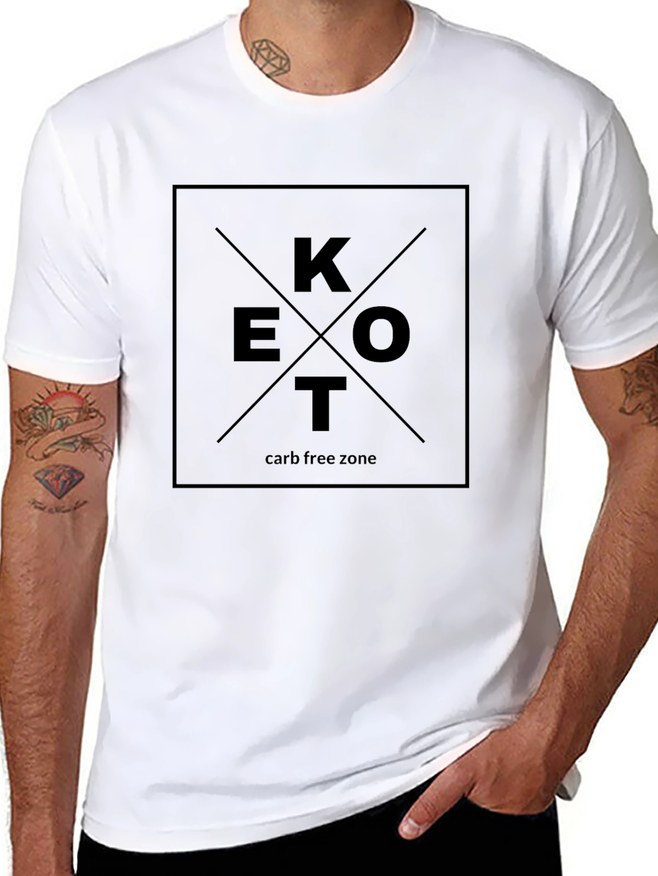 KETO Carb Free Zone Black T-Shirt