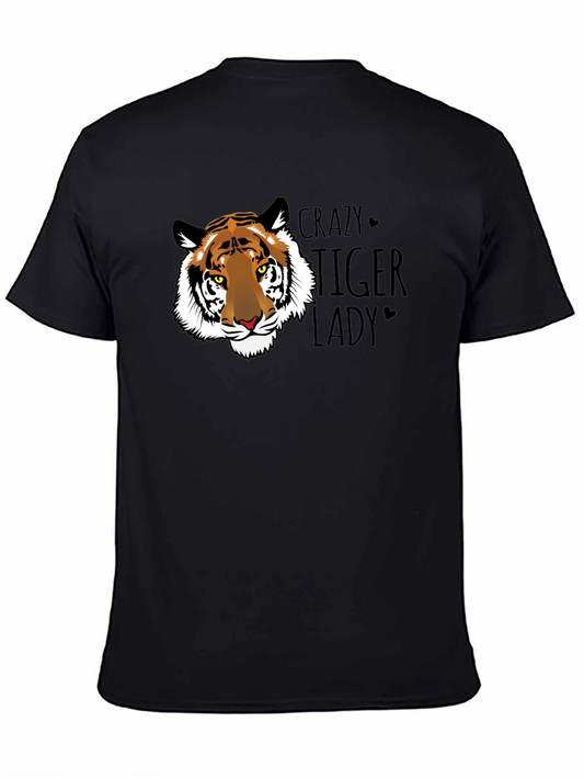 Crazy Tiger Lady Graphic T-Shirt