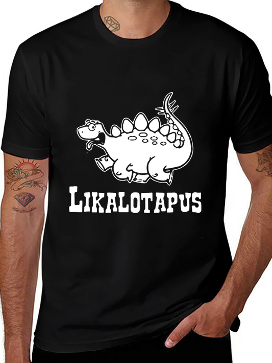 Likolotapus Dinosaur Graphic Black T-Shirt