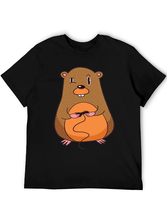 Gamer Beaver Black T-Shirt - Funny Graphic Tee
