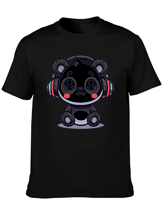 Cool Panda Headphone Graphic Tee