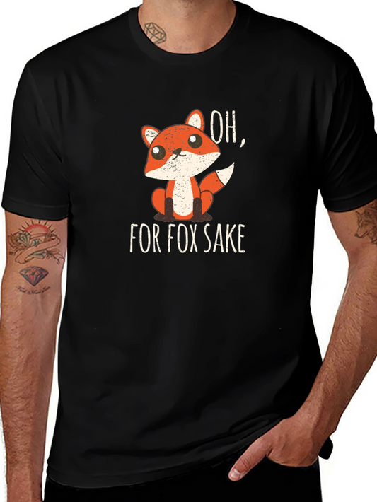 Funny Fox Graphic T-Shirt - Oh For Fox Sake