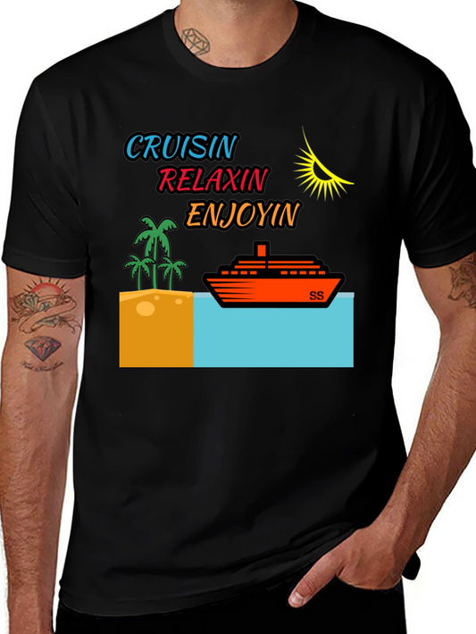 Cruisin Relaxin Enjoyin T-Shirt Cruise Vacation