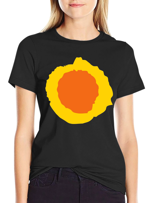 Abstract Sunburst Graphic Black T-Shirt
