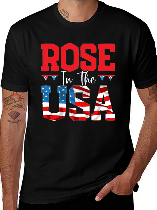 Rose in the USA Patriotic T-Shirt