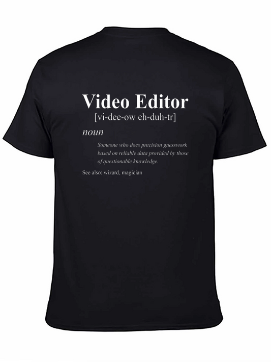 Video Editor Definition Graphic Tee