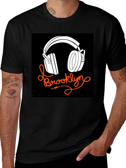 Brooklyn Headphones T-Shirt - Stylish Music Lover Tee