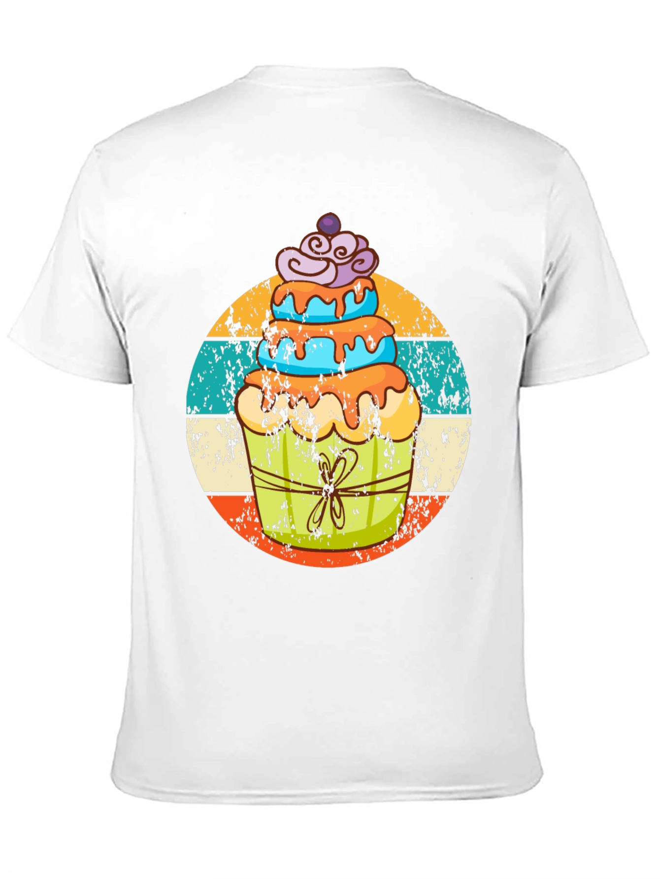 Retro Cupcake Graphic Tee - Fun Dessert Lovers Shirt