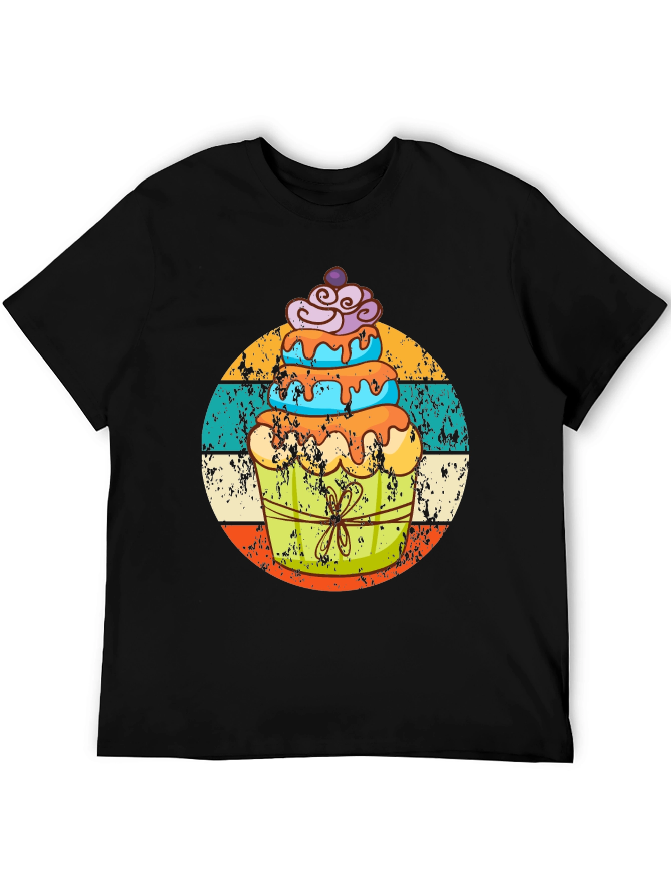 Retro Cupcake Graphic Tee - Fun Dessert Lovers Shirt