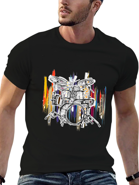 Drum Kit Graphic Tee - Musicians Style