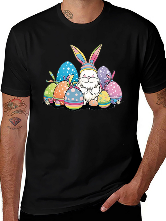 Easter Bunny Surrounded by Colorful Eggs T-Shirt
