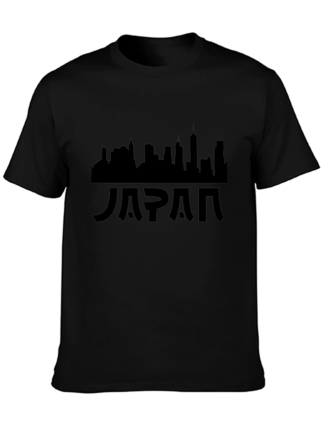 Japan Skyline Black T-Shirt