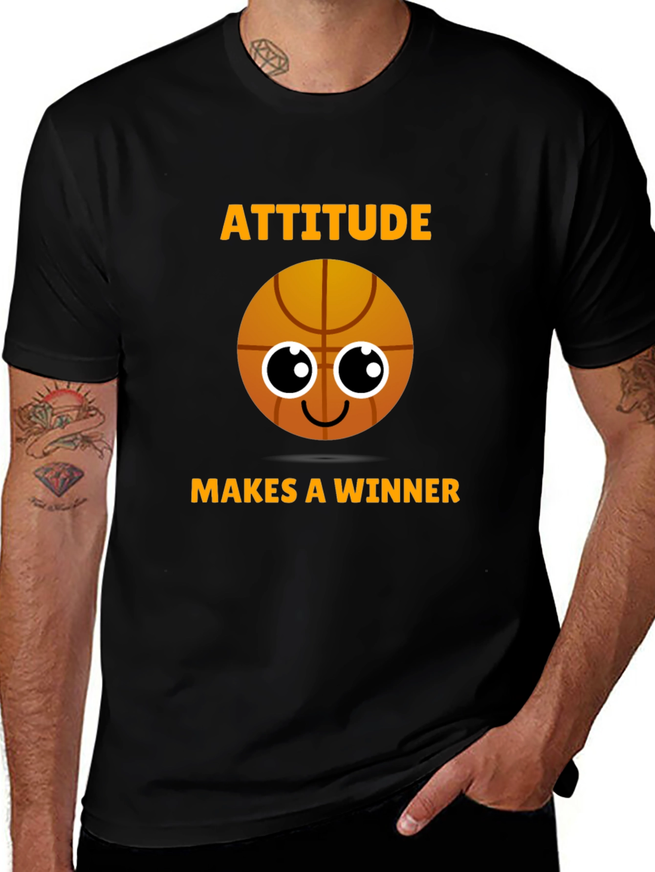 Attitude Makes a Winner Basketball Graphic T-Shirt