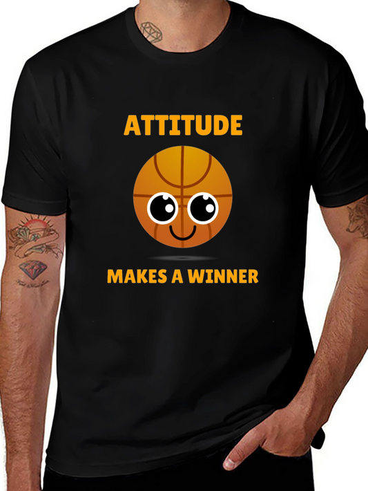 Attitude Makes a Winner Basketball Graphic T-Shirt