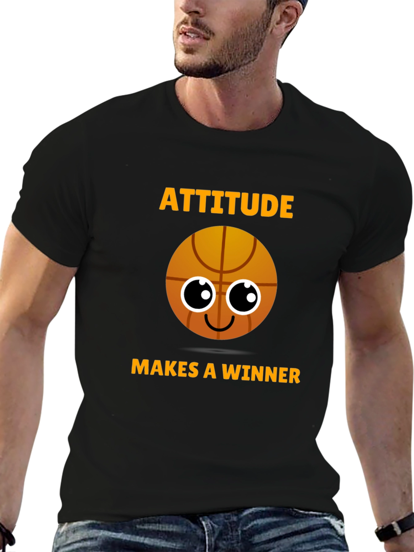 Attitude Makes a Winner Basketball Graphic T-Shirt