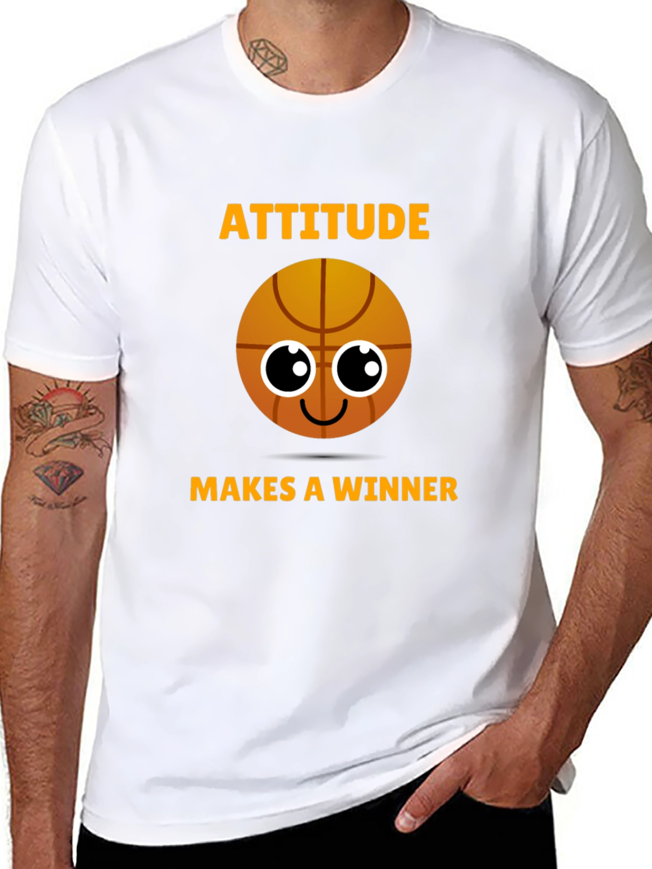Attitude Makes a Winner Basketball Graphic T-Shirt