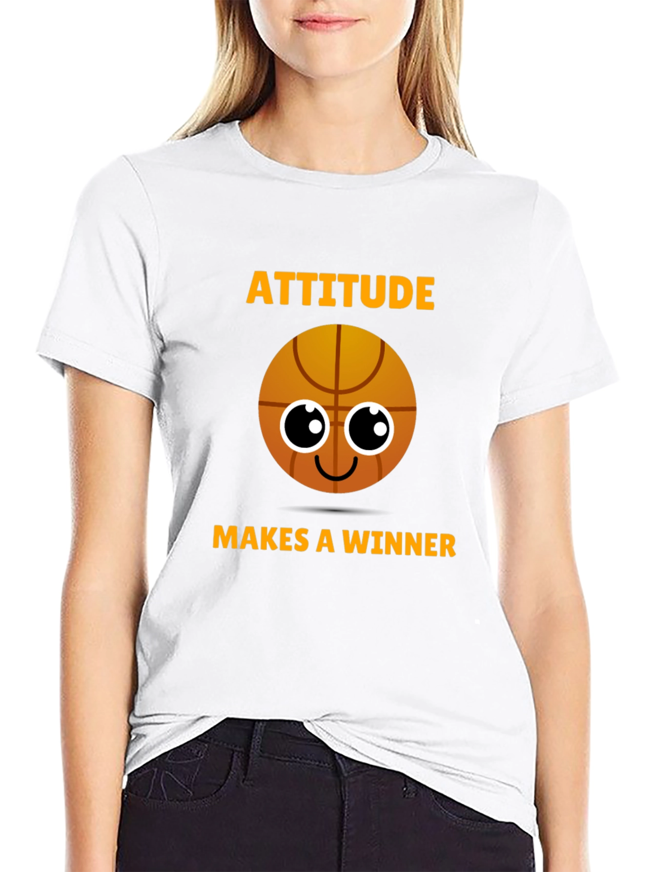 Attitude Makes a Winner Basketball Graphic T-Shirt