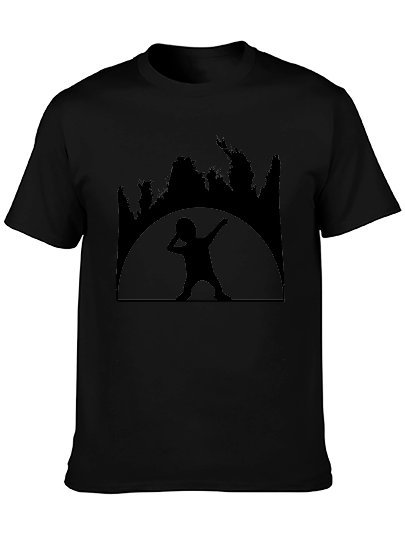 Dabbing Kid Silhouette Black T-Shirt
