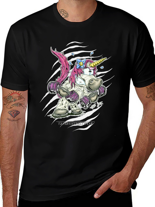 Unicorn Roller Derby T-Shirt - Black Graphic Tee