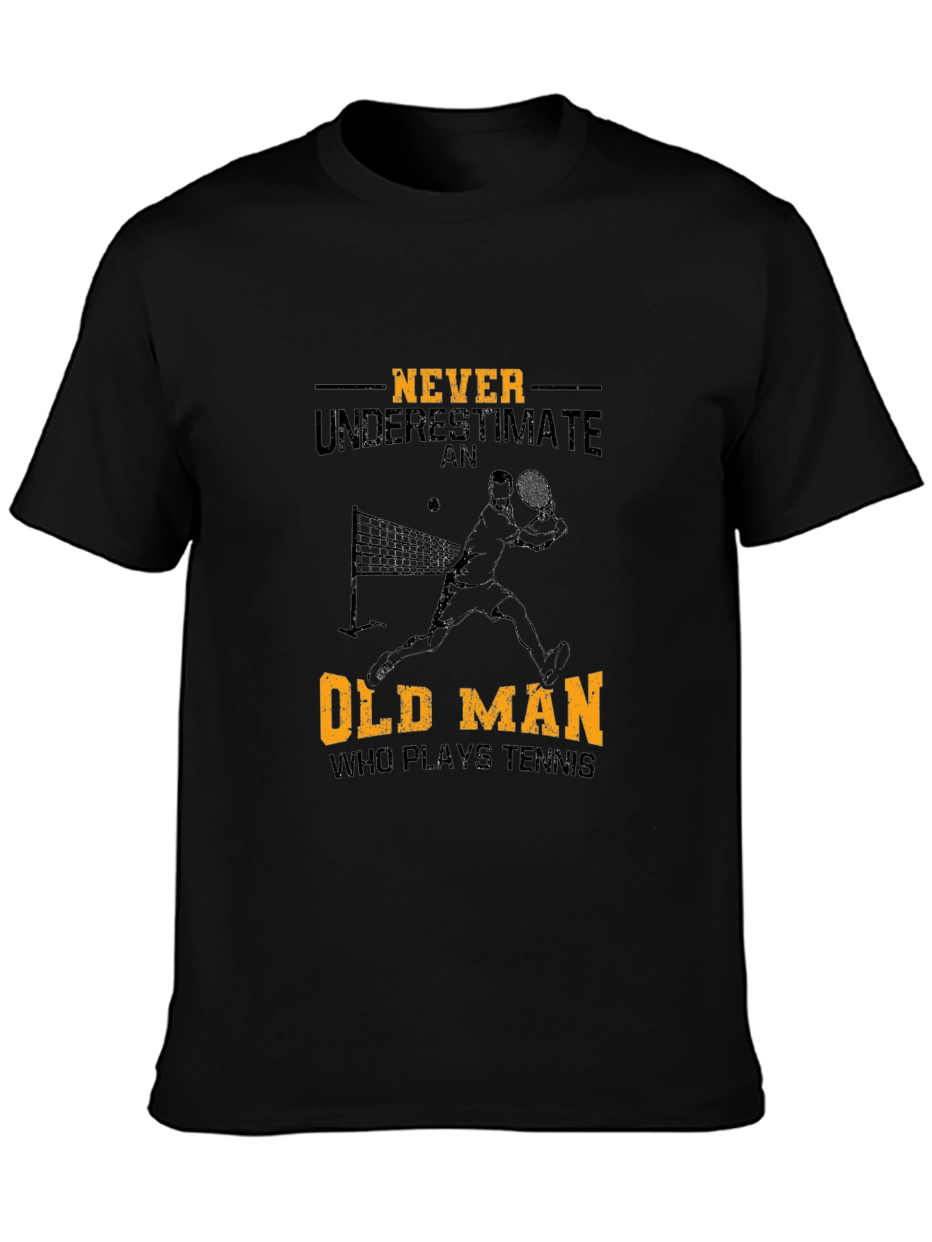 Never Underestimate Old Man Tennis T-Shirt