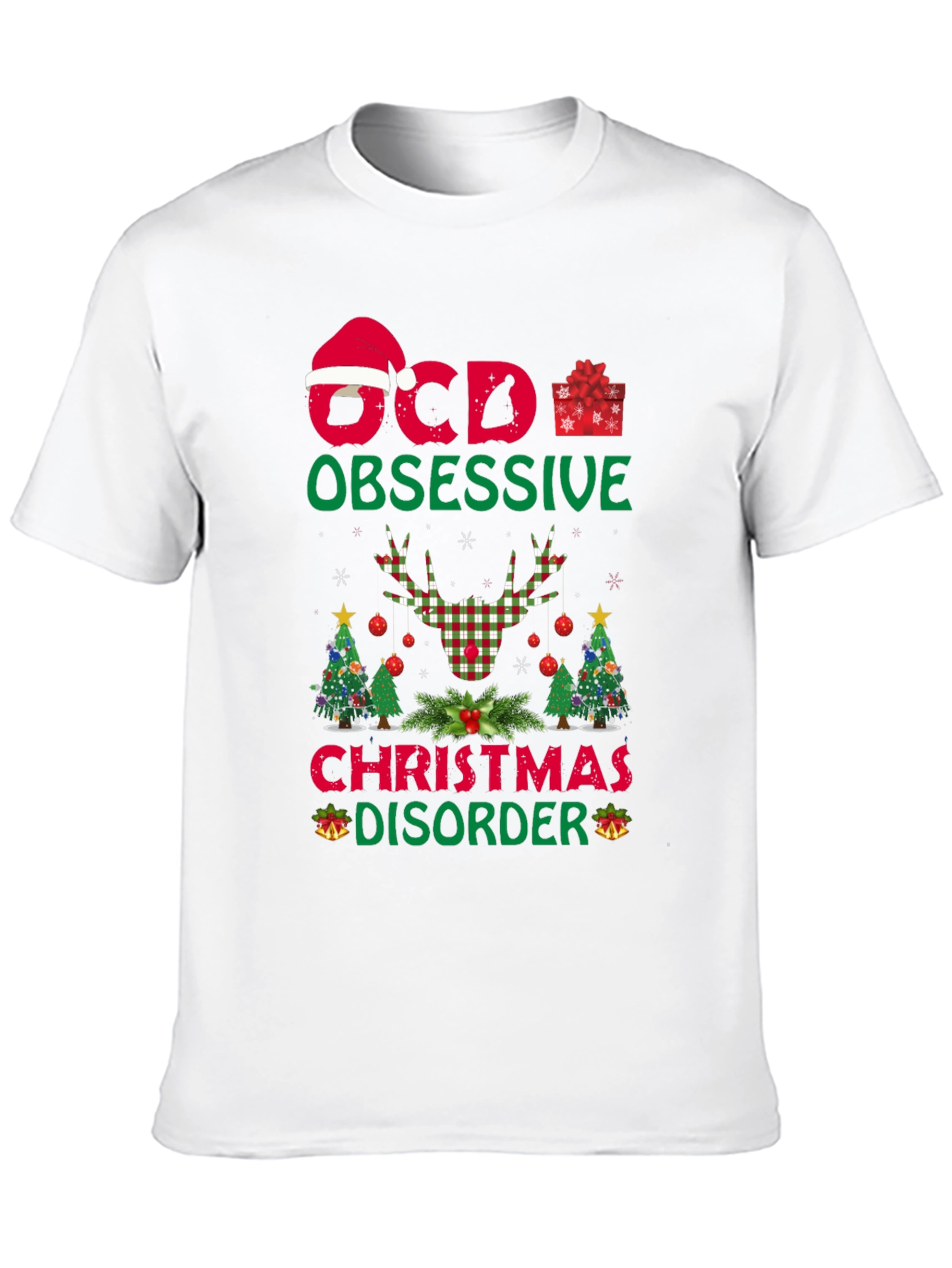 OCD Obsessive Christmas Disorder Graphic T-Shirt