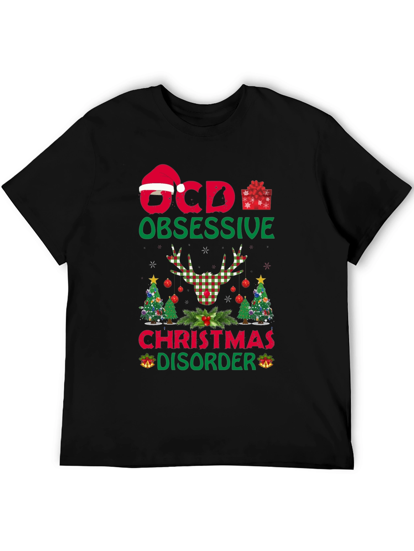 OCD Obsessive Christmas Disorder Graphic T-Shirt