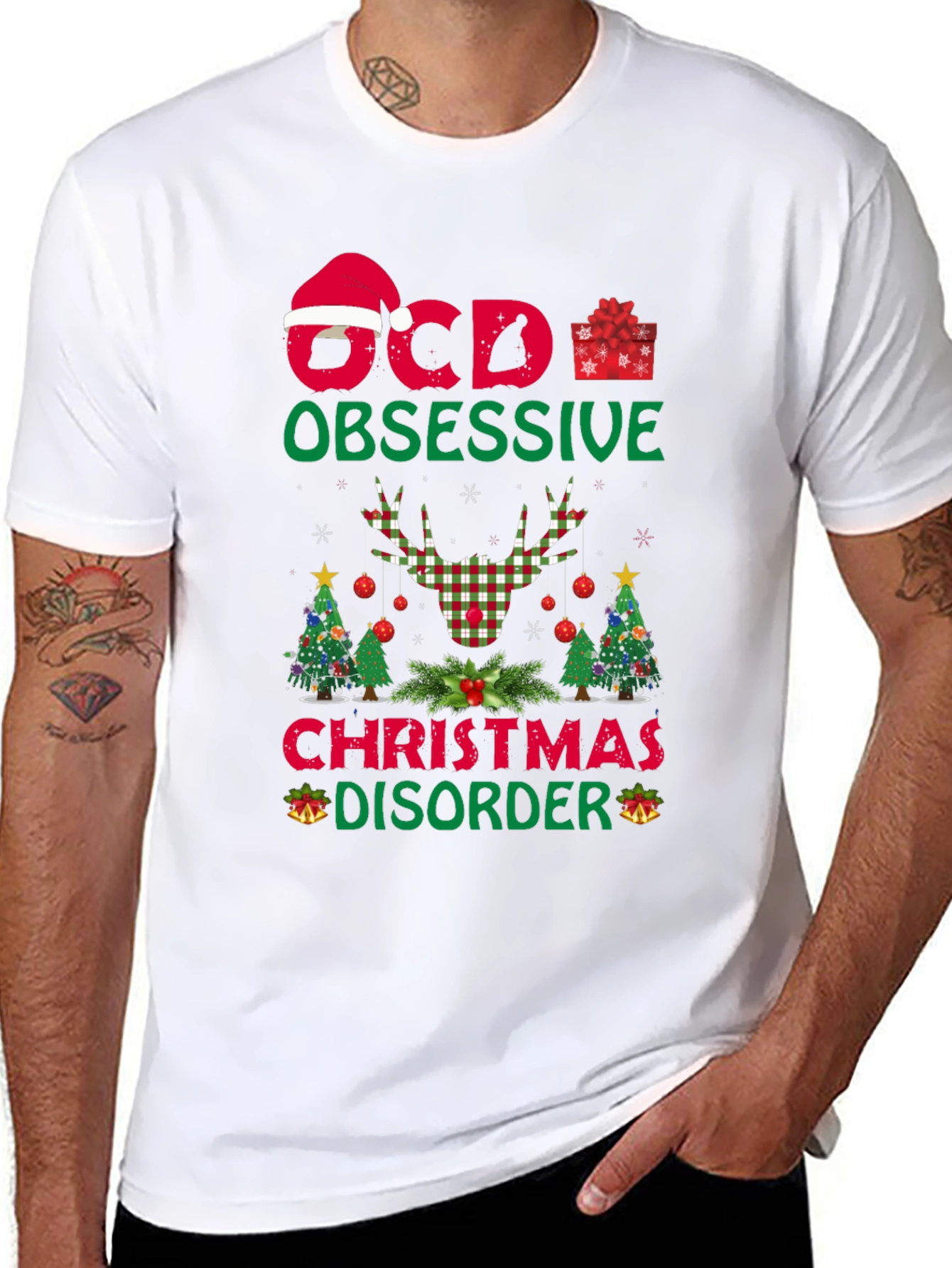 OCD Obsessive Christmas Disorder Graphic T-Shirt