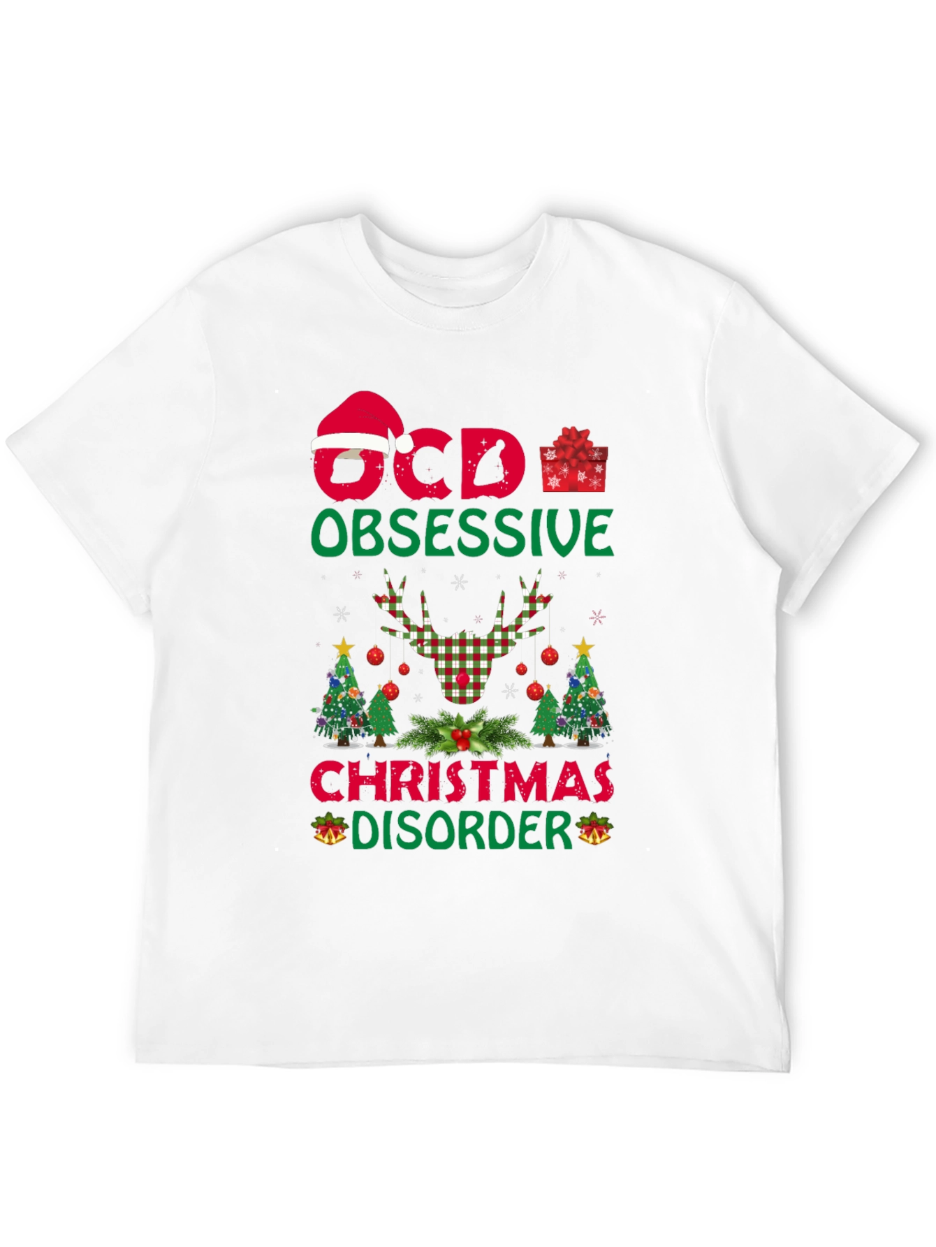 OCD Obsessive Christmas Disorder Graphic T-Shirt