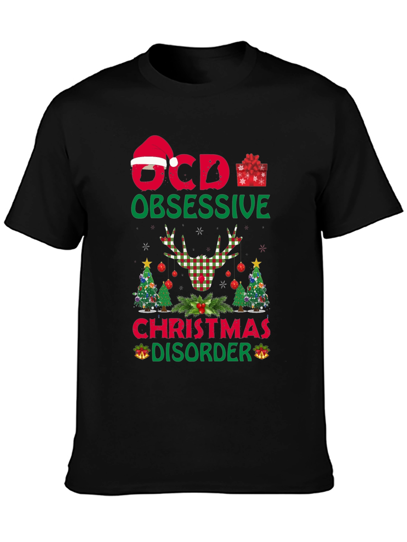 OCD Obsessive Christmas Disorder Graphic T-Shirt