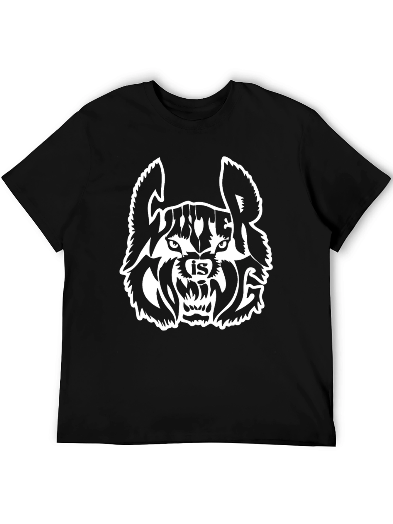 Winter is Mine Black T-Shirt - Wolf Graphic Tee