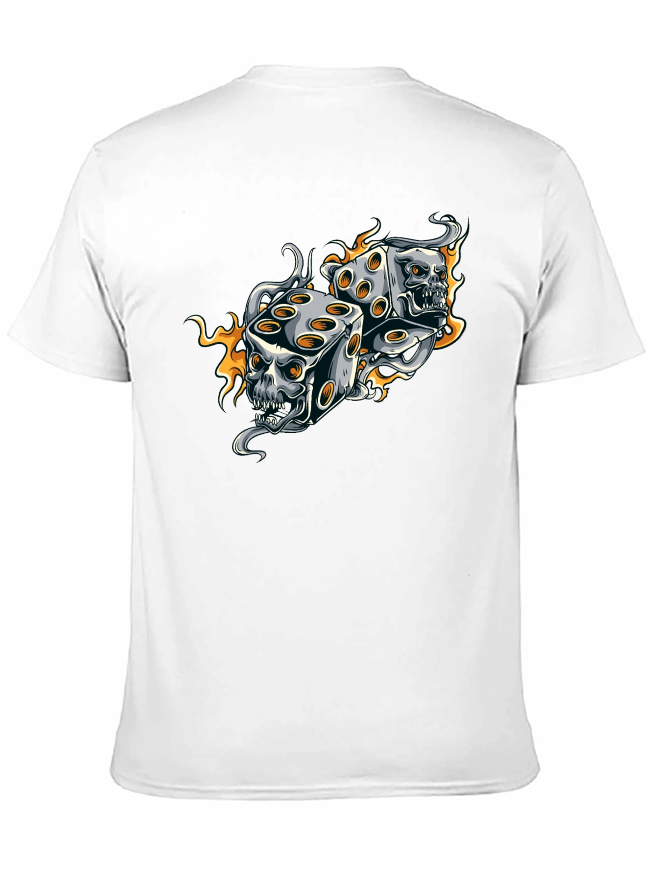Skull Dice Graphic Tee - Edgy Black T-Shirt