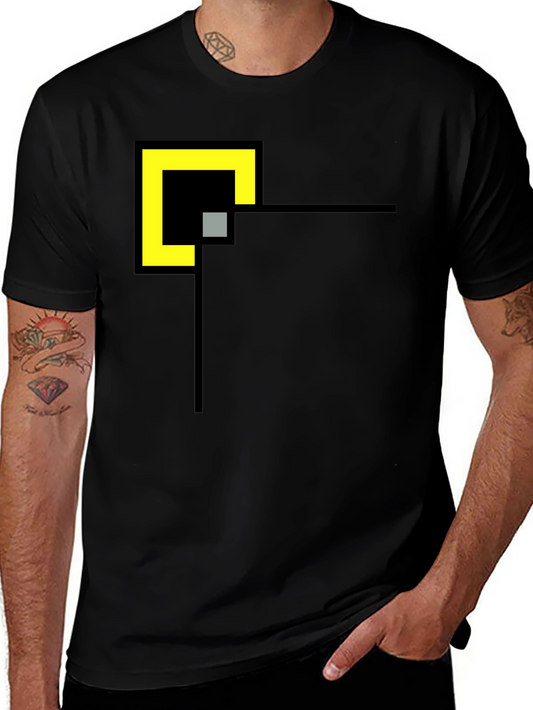 Abstract Graphic Print Black T-Shirt