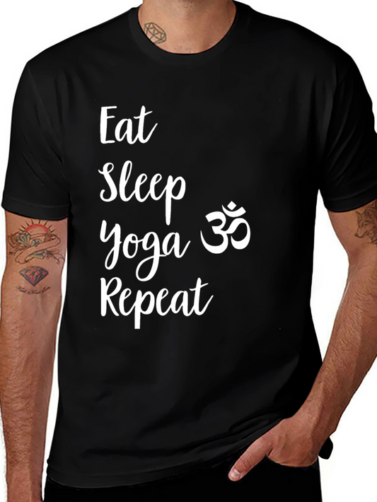Eat Sleep Yoga Repeat Black Tee