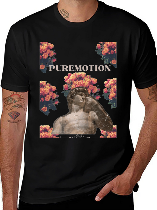 Puremotion Black Graphic T-Shirt
