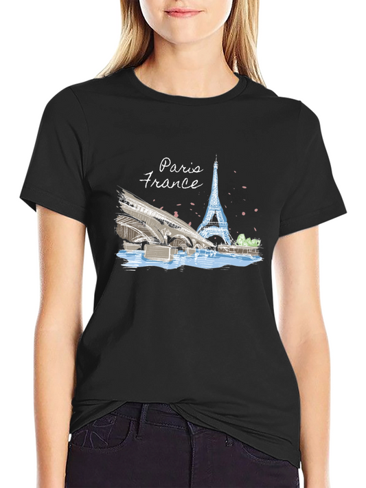 Paris France T-Shirt - Eiffel Tower Design