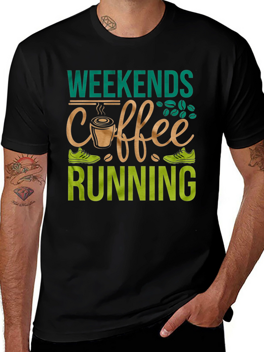 Weekends Coffee Running Graphic Tee
