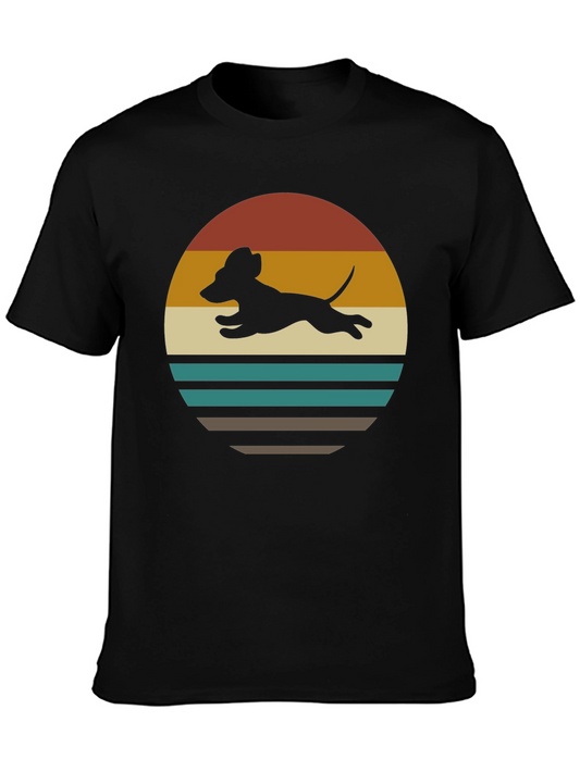 Retro Dachshund Sunset T-Shirt