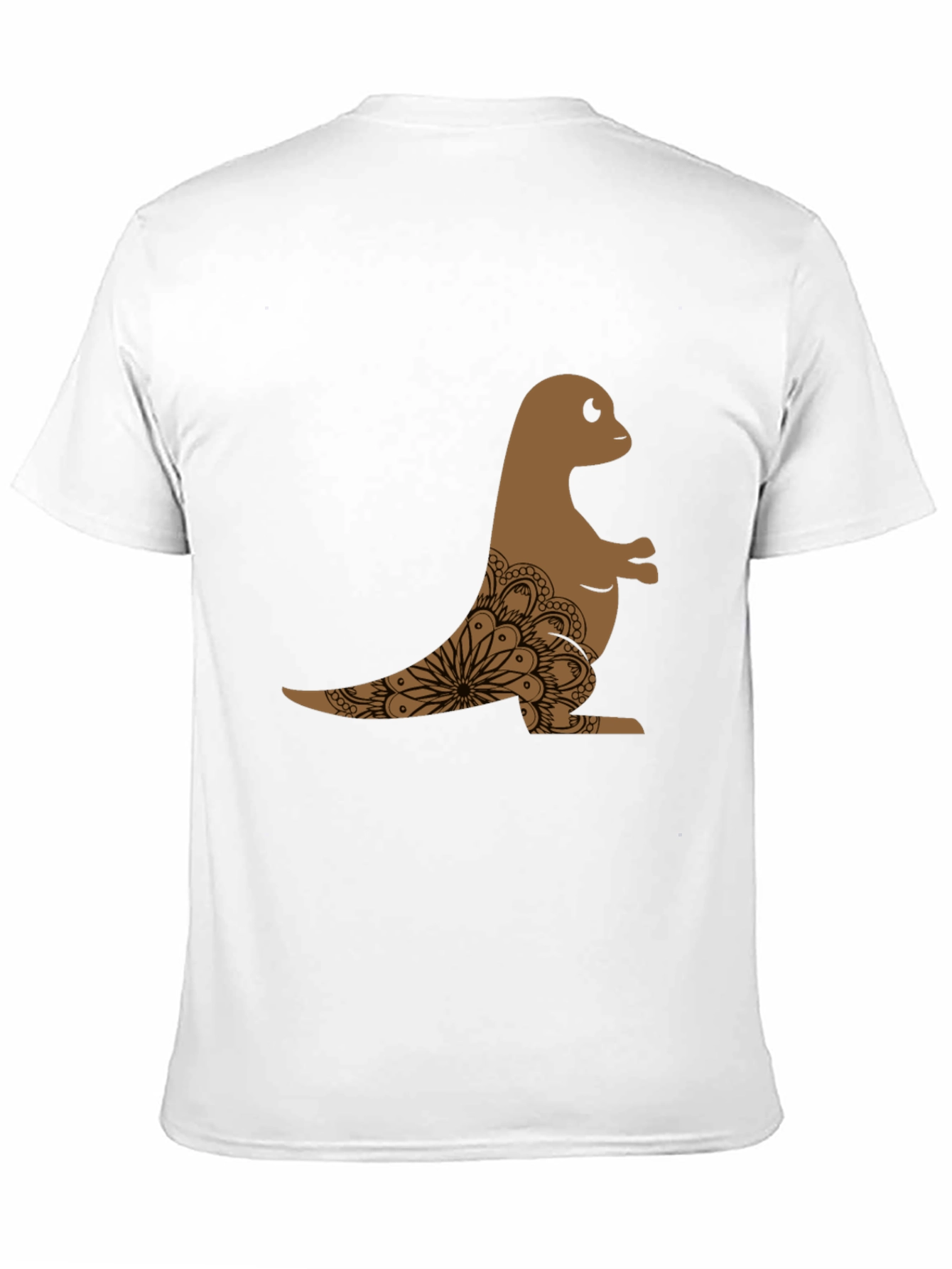 Mens Black T-Shirt with Otter Mandala Design