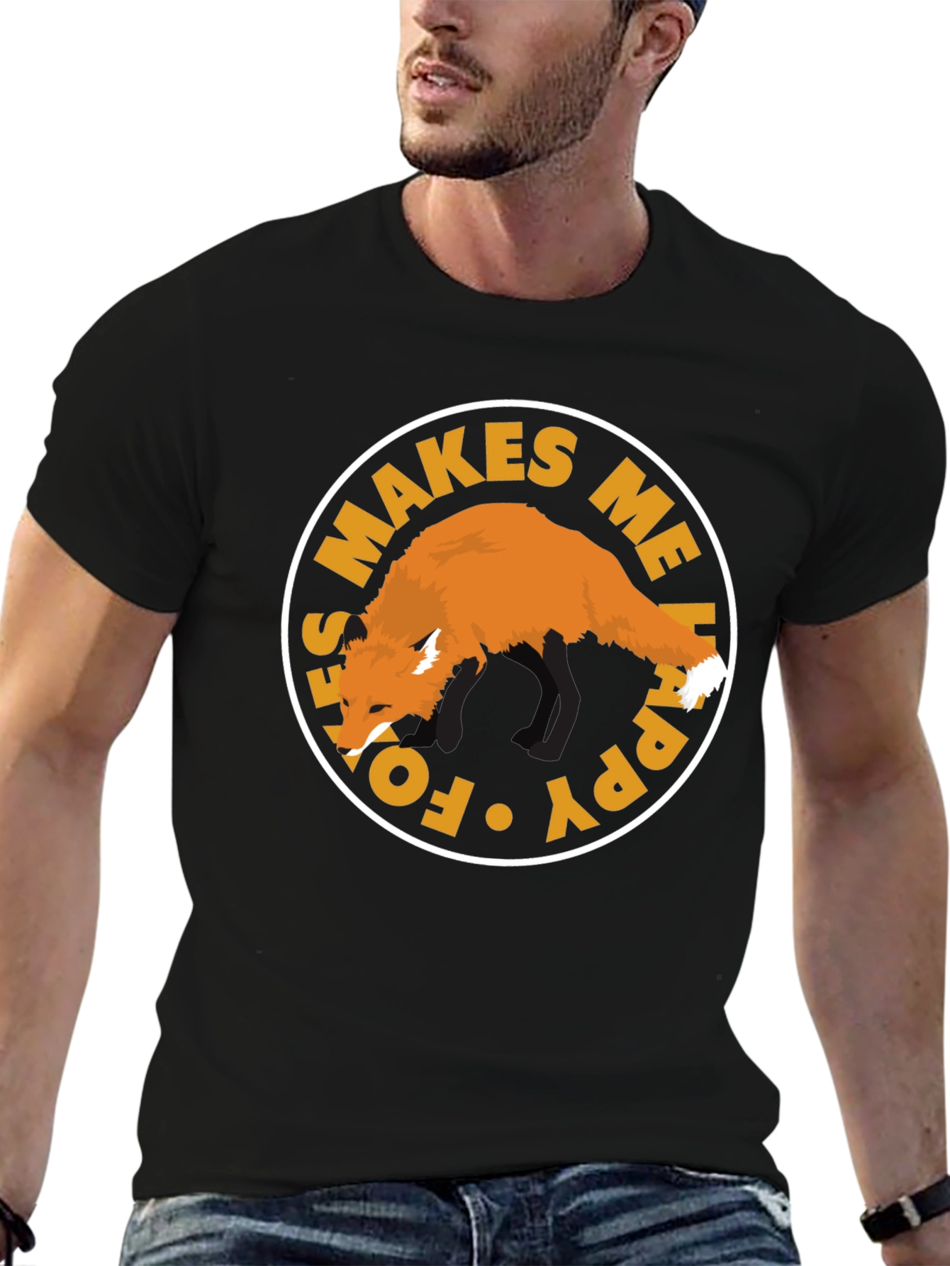 Fox Makes Me Happy Graphic T-Shirt