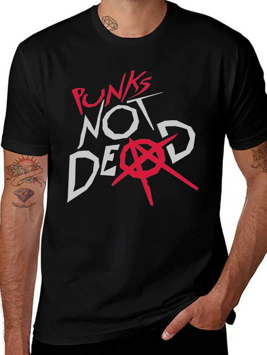 Punks Not Dead Graphic Tee - Anarchy Symbol