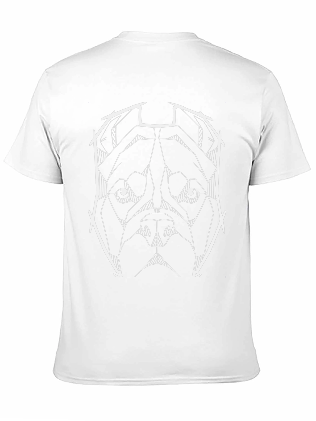 Geometric Pitbull Graphic Tee - Modern Dog Lover Shirt