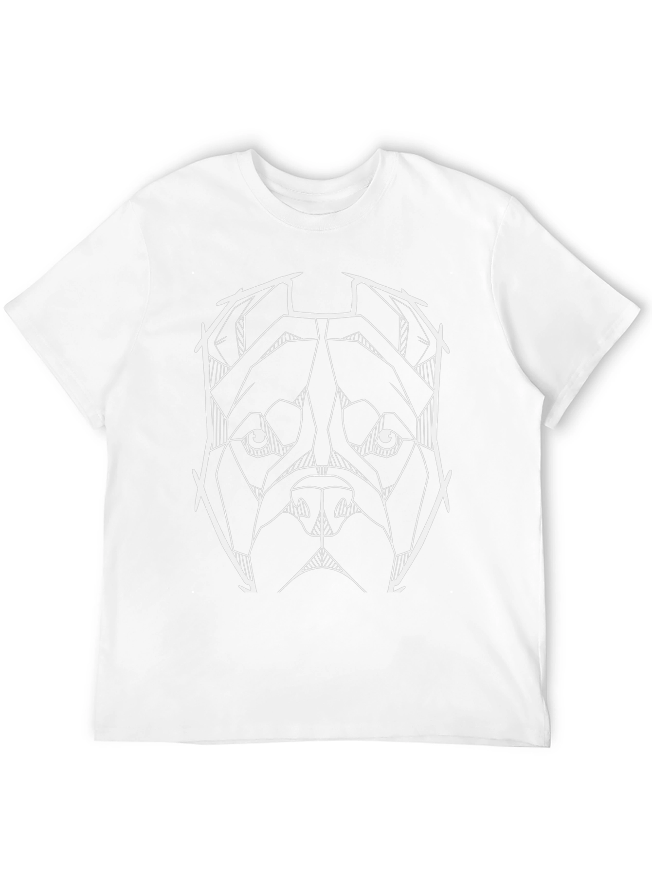 Geometric Pitbull Graphic Tee - Modern Dog Lover Shirt