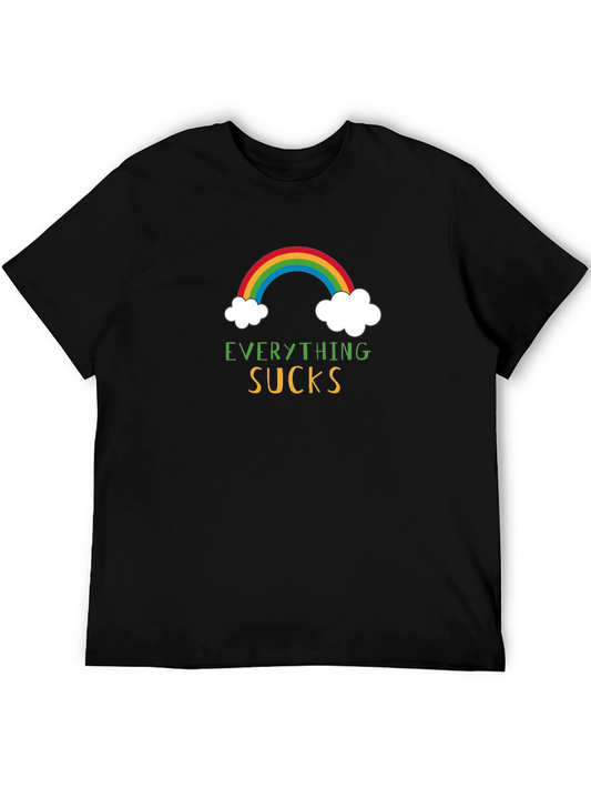 Everything Sucks Rainbow Graphic T-Shirt