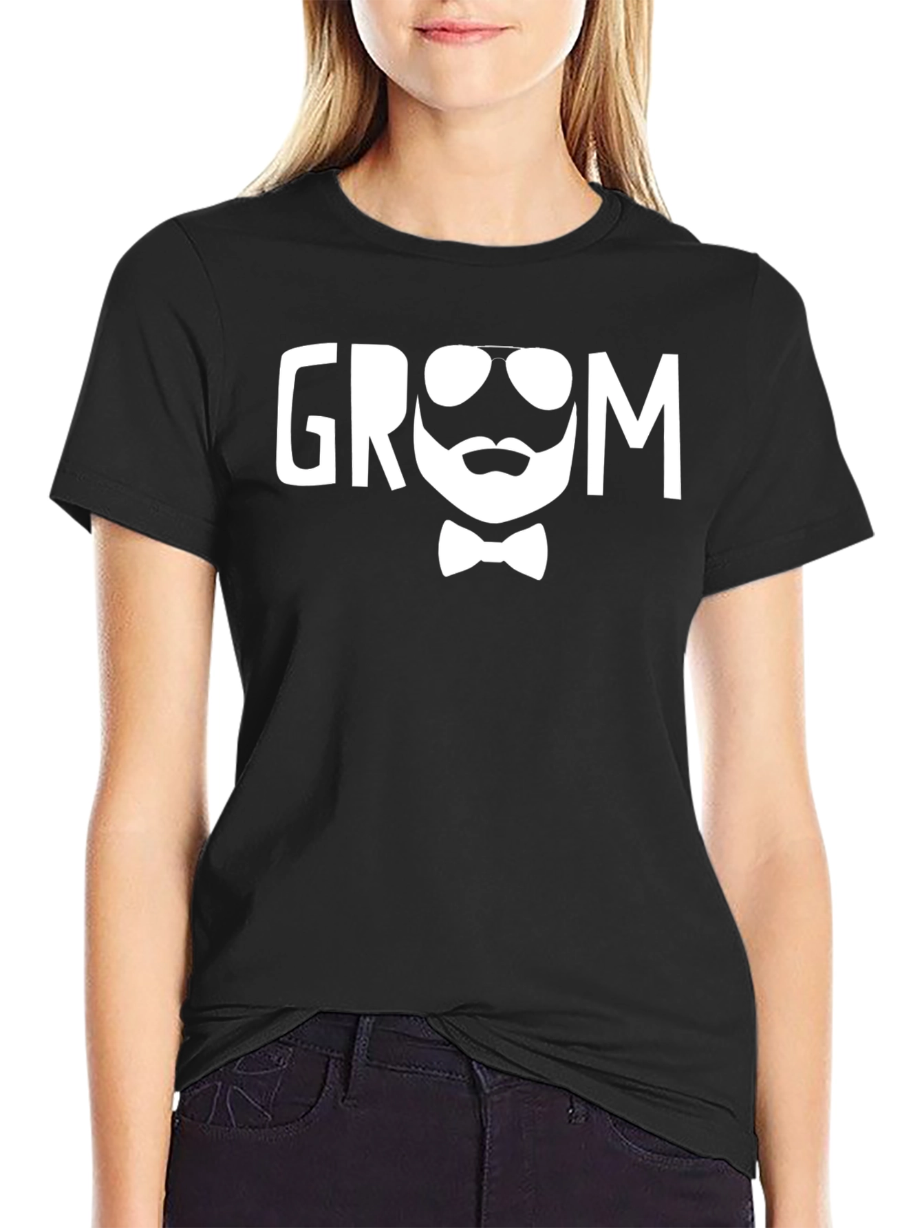 Groom Graphic Print Crew Neck T-Shirt