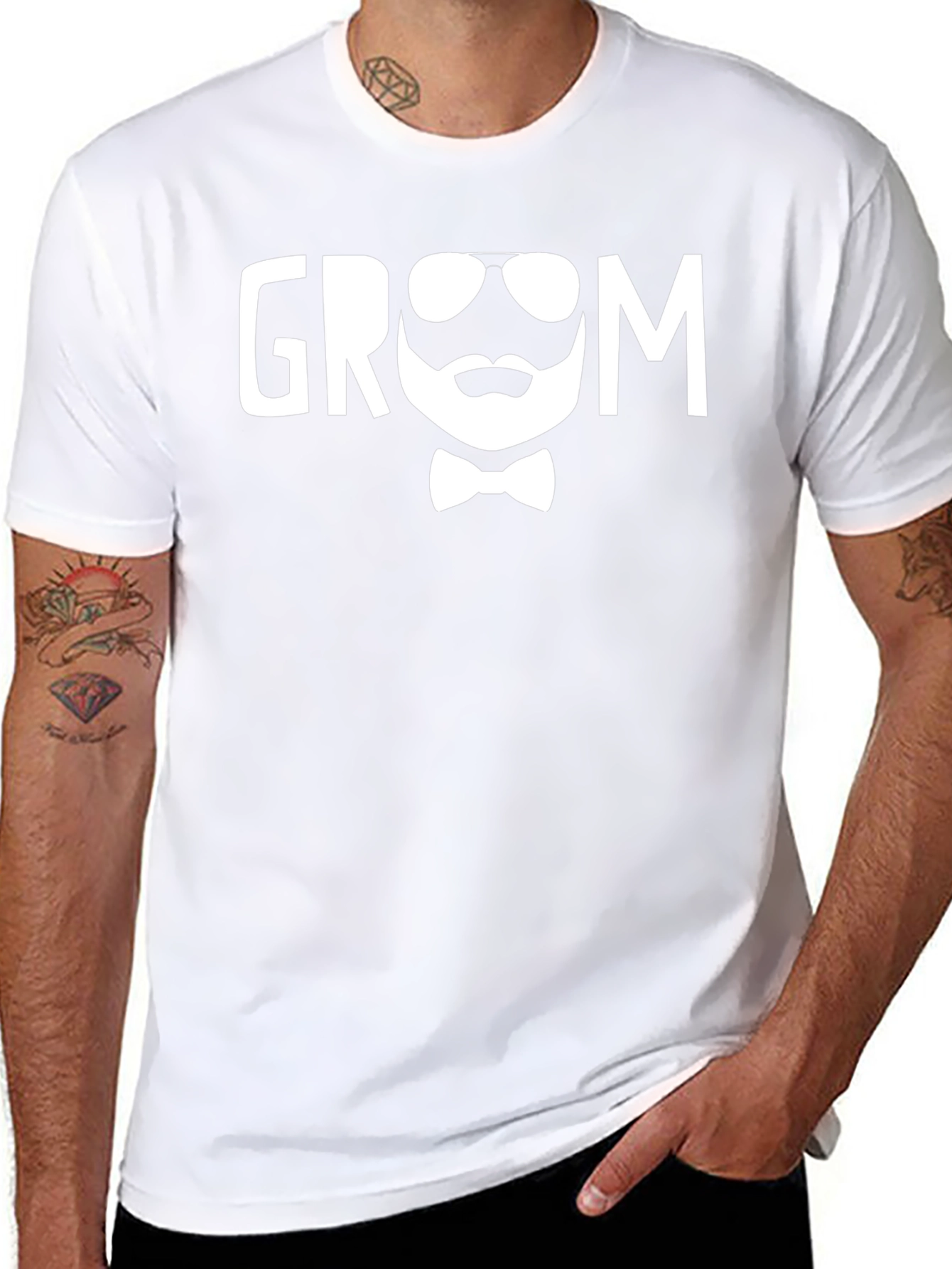 Groom Graphic Print Crew Neck T-Shirt