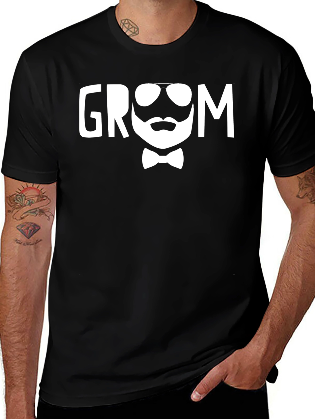 Groom Graphic Print Crew Neck T-Shirt