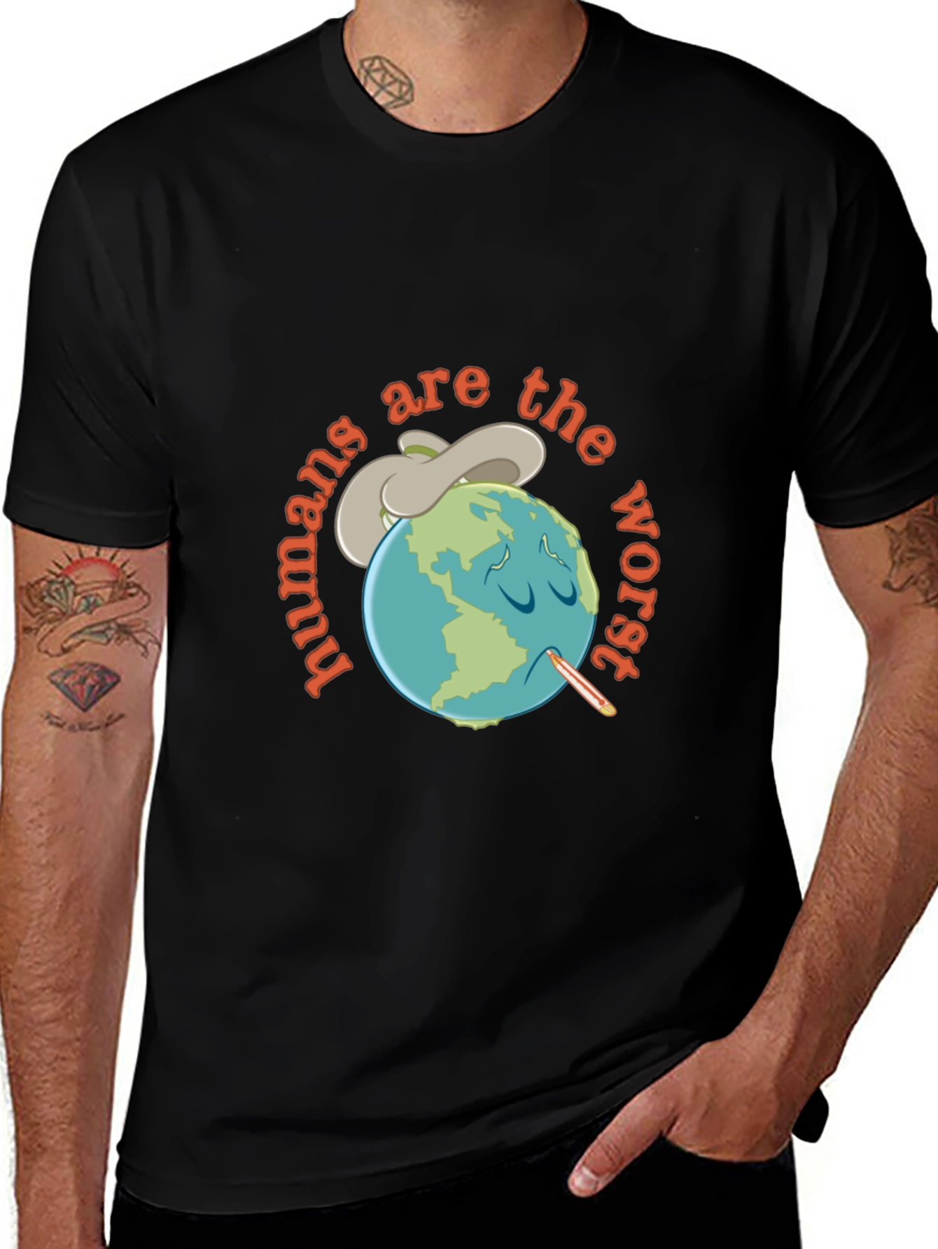 Humans Are the Worst Graphic T-Shirt - Black
