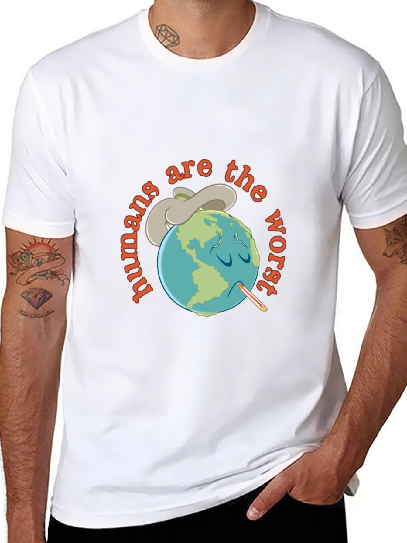 Humans Are the Worst Graphic T-Shirt - Black